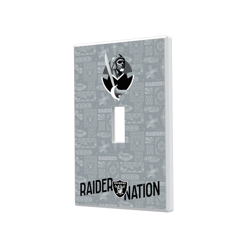 Las Vegas Raiders 2024 Illustrated Limited Edition Hidden-Screw Light Switch Plate