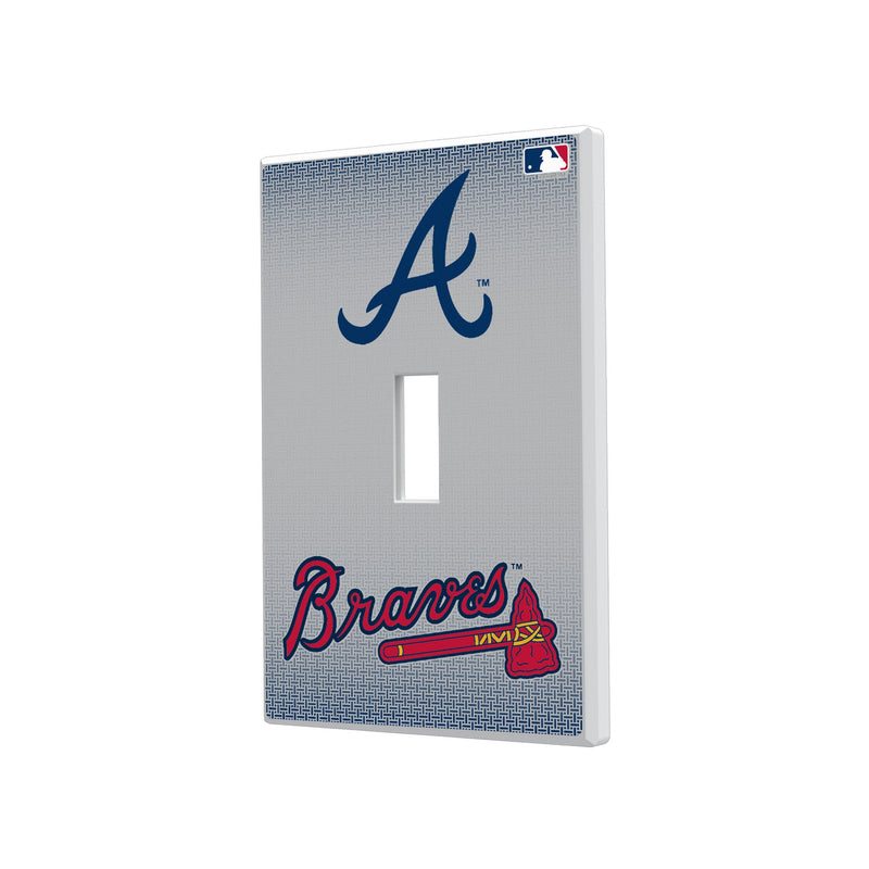 Atlanta Braves Linen Hidden-Screw Light Switch Plate