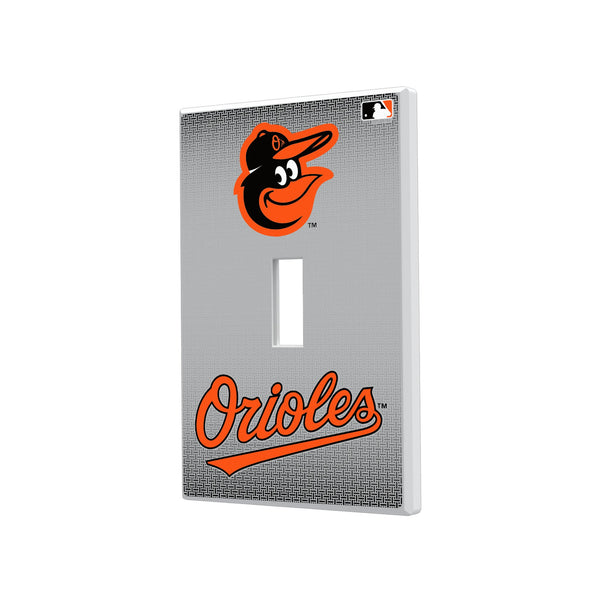 Baltimore Orioles Linen Hidden-Screw Light Switch Plate