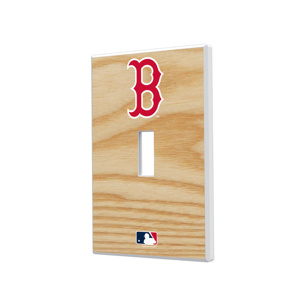 Boston Red Sox Baseball Bat Hidden-Screw Light Switch Plate