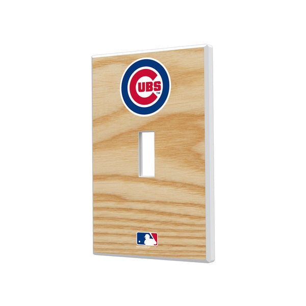 Chicago Cubs Baseball Bat Hidden-Screw Light Switch Plate