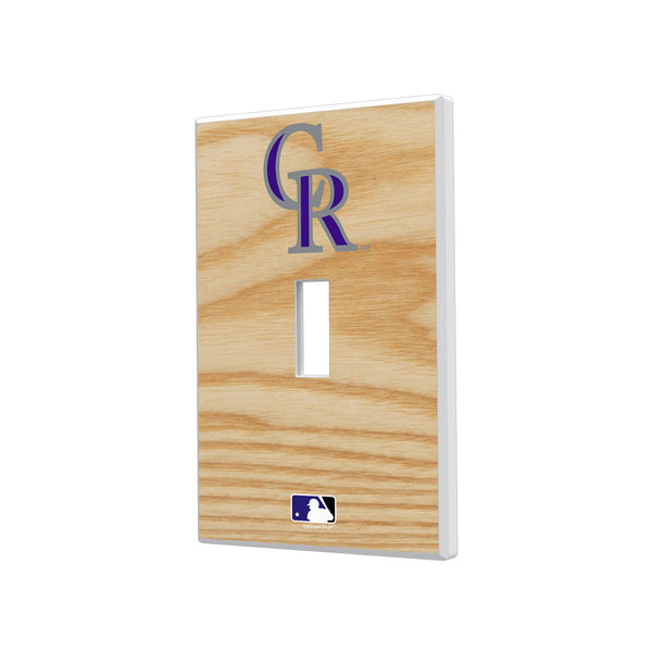 Colorado Rockies Baseball Bat Hidden-Screw Light Switch Plate