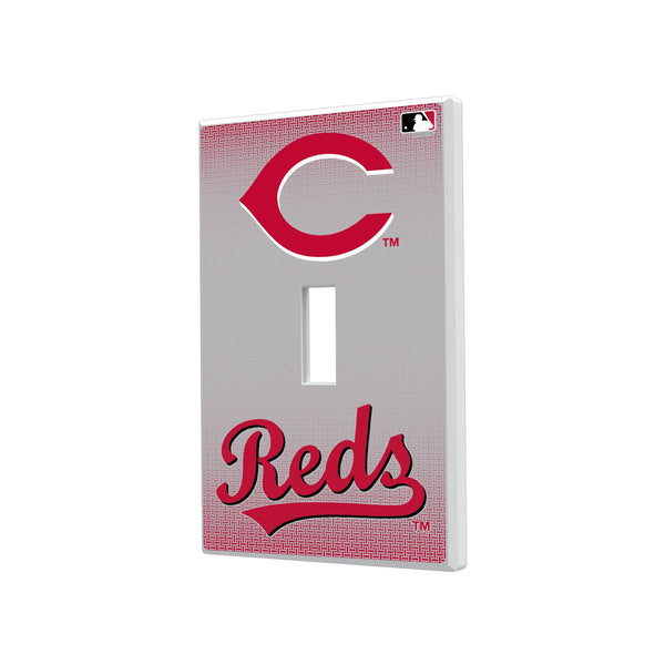 Cincinnati Reds Linen Hidden-Screw Light Switch Plate