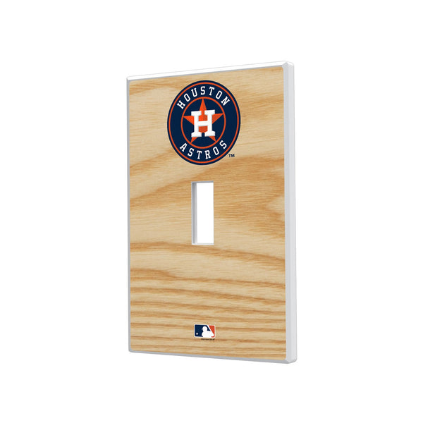 Houston Astros Baseball Bat Hidden-Screw Light Switch Plate