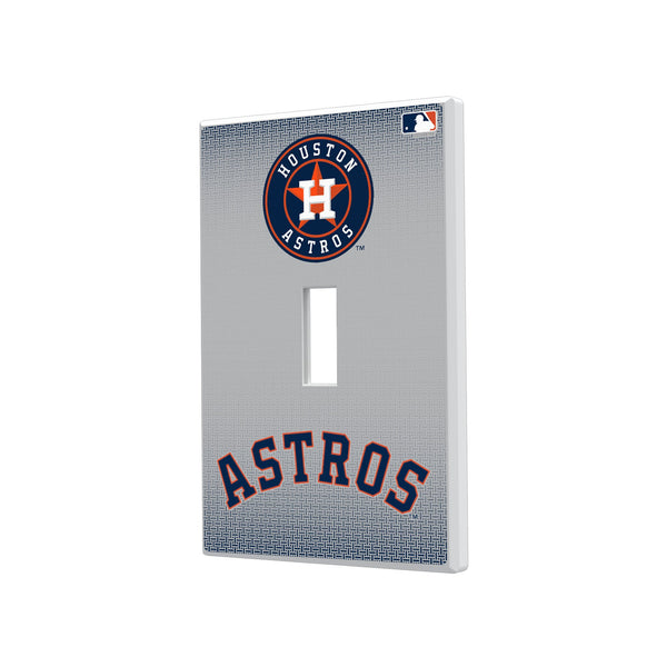 Houston Astros Linen Hidden-Screw Light Switch Plate