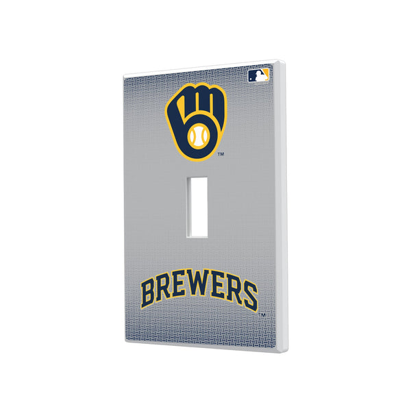 Milwaukee Brewers Linen Hidden-Screw Light Switch Plate