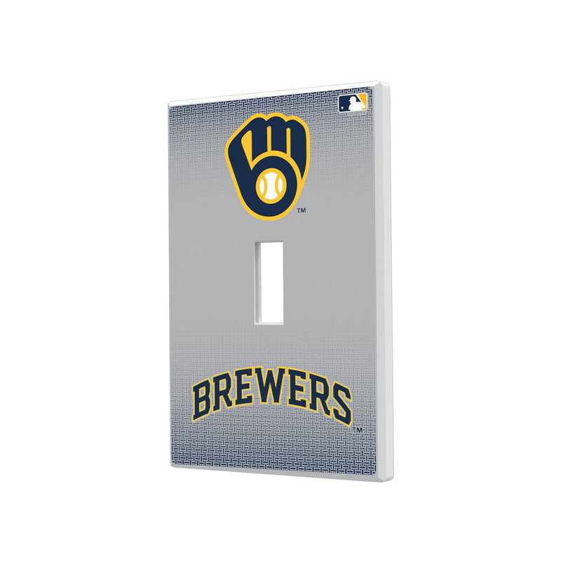 Milwaukee Brewers Linen Hidden-Screw Light Switch Plate