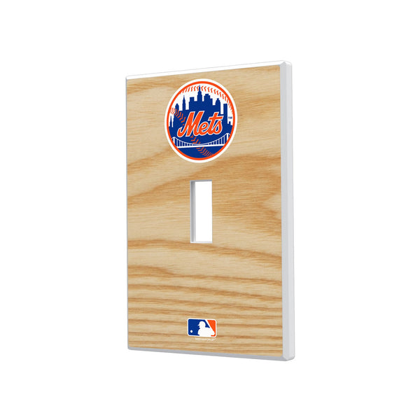 New York Mets Baseball Bat Hidden-Screw Light Switch Plate