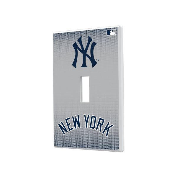 New York Yankees Linen Hidden-Screw Light Switch Plate