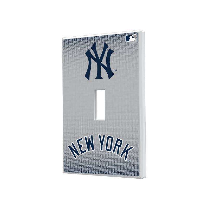 New York Yankees Linen Hidden-Screw Light Switch Plate