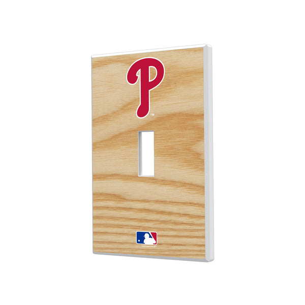 Philadelphia Phillies Baseball Bat Hidden-Screw Light Switch Plate