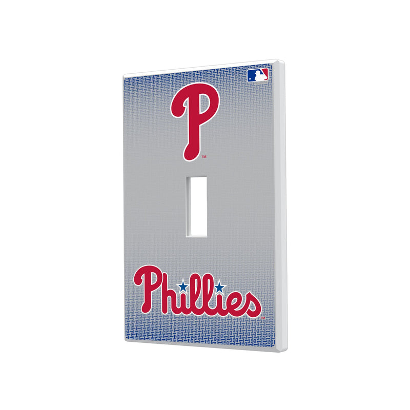 Philadelphia Phillies Linen Hidden-Screw Light Switch Plate