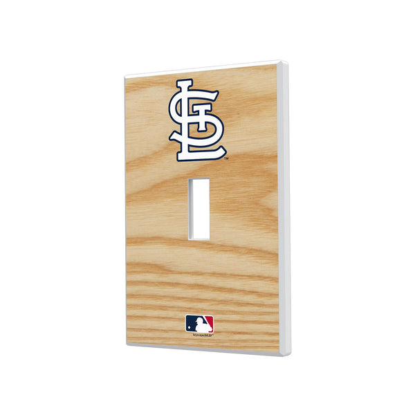 St Louis Cardinals Baseball Bat Hidden-Screw Light Switch Plate