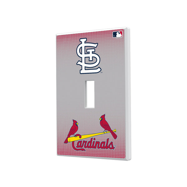 St Louis Cardinals Linen Hidden-Screw Light Switch Plate