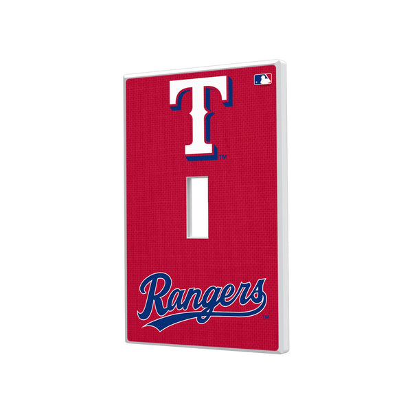 Texas Rangers Solid Hidden-Screw Light Switch Plate