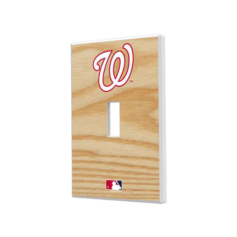 Washington Nationals Baseball Bat Hidden-Screw Light Switch Plate