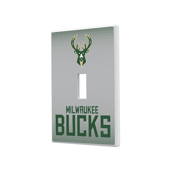 Milwaukee Bucks Linen Hidden-Screw Light Switch Plate