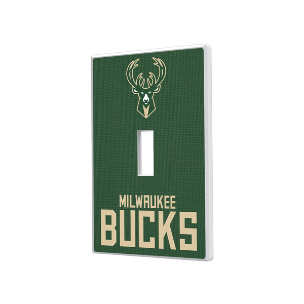 Milwaukee Bucks Solid Hidden-Screw Light Switch Plate