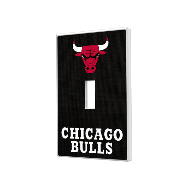 Chicago Bulls Solid Hidden-Screw Light Switch Plate