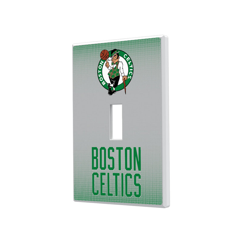 Boston Celtics Linen Hidden-Screw Light Switch Plate