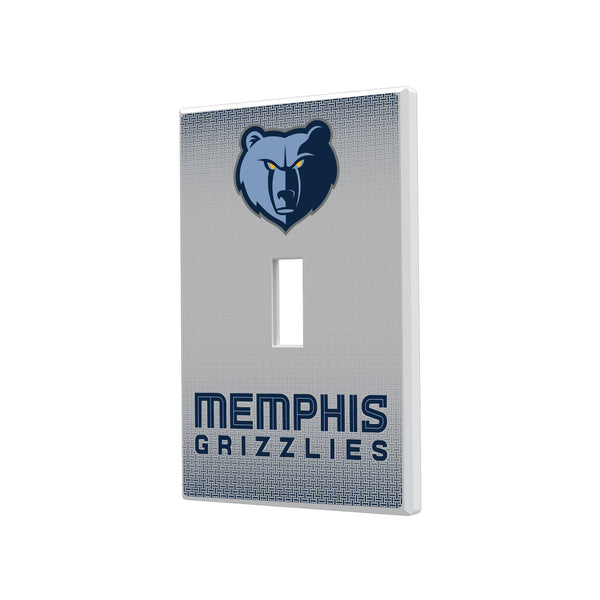 Memphis Grizzlies Linen Hidden-Screw Light Switch Plate