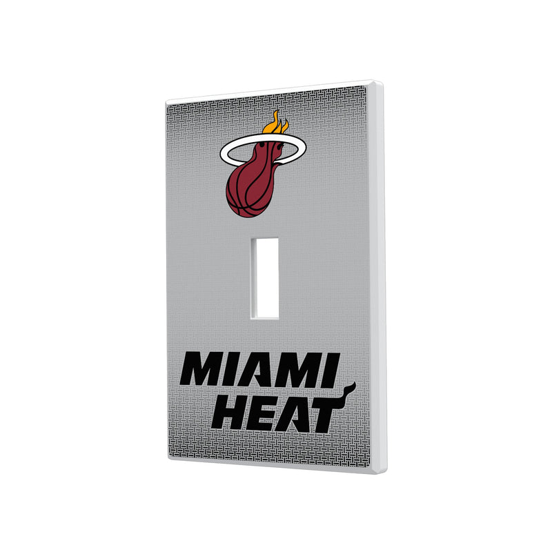 Miami Heat Linen Hidden-Screw Light Switch Plate