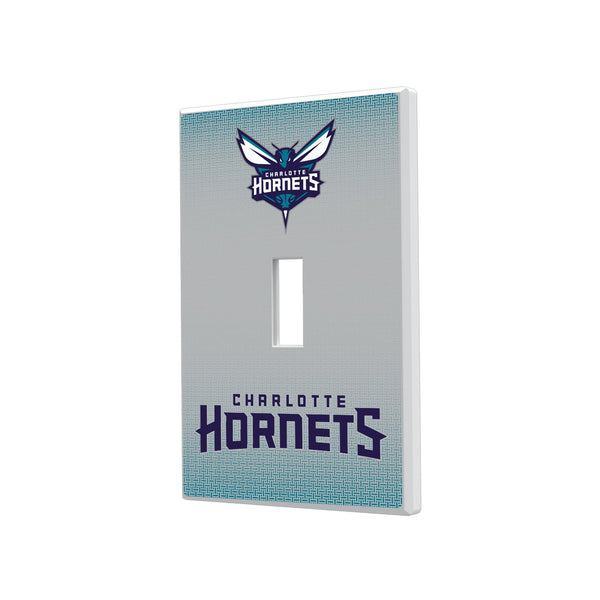 Charlotte Hornets Linen Hidden-Screw Light Switch Plate