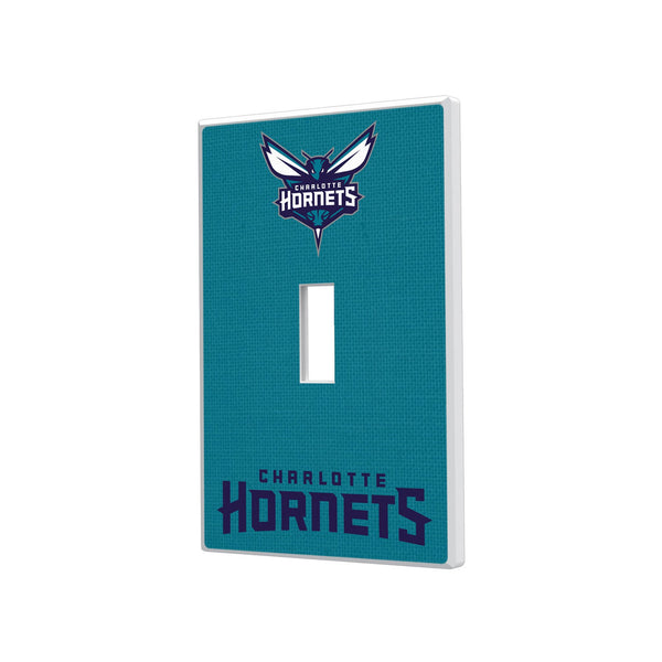 Charlotte Hornets Solid Hidden-Screw Light Switch Plate