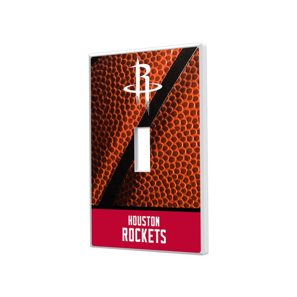 Houston Rockets Basketball Hidden-Screw Light Switch Plate