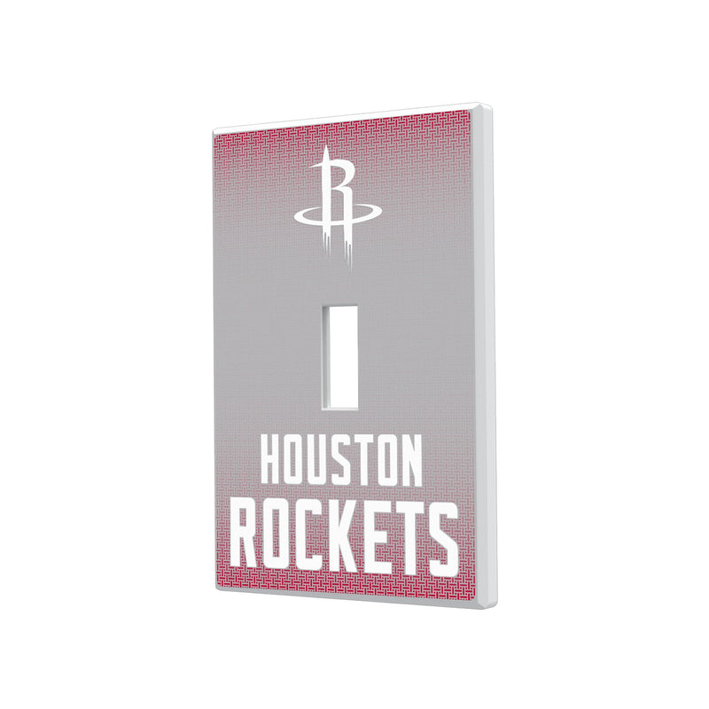 Houston Rockets Linen Hidden-Screw Light Switch Plate