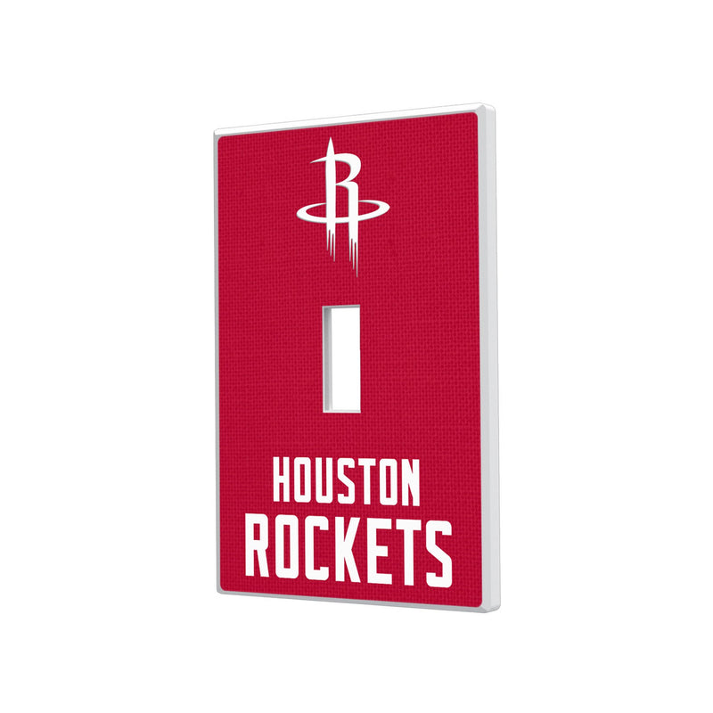 Houston Rockets Solid Hidden-Screw Light Switch Plate