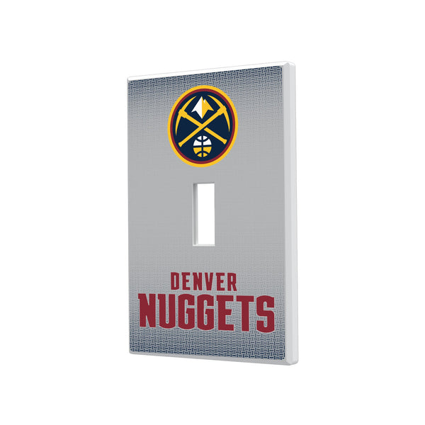 Denver Nuggets Linen Hidden-Screw Light Switch Plate