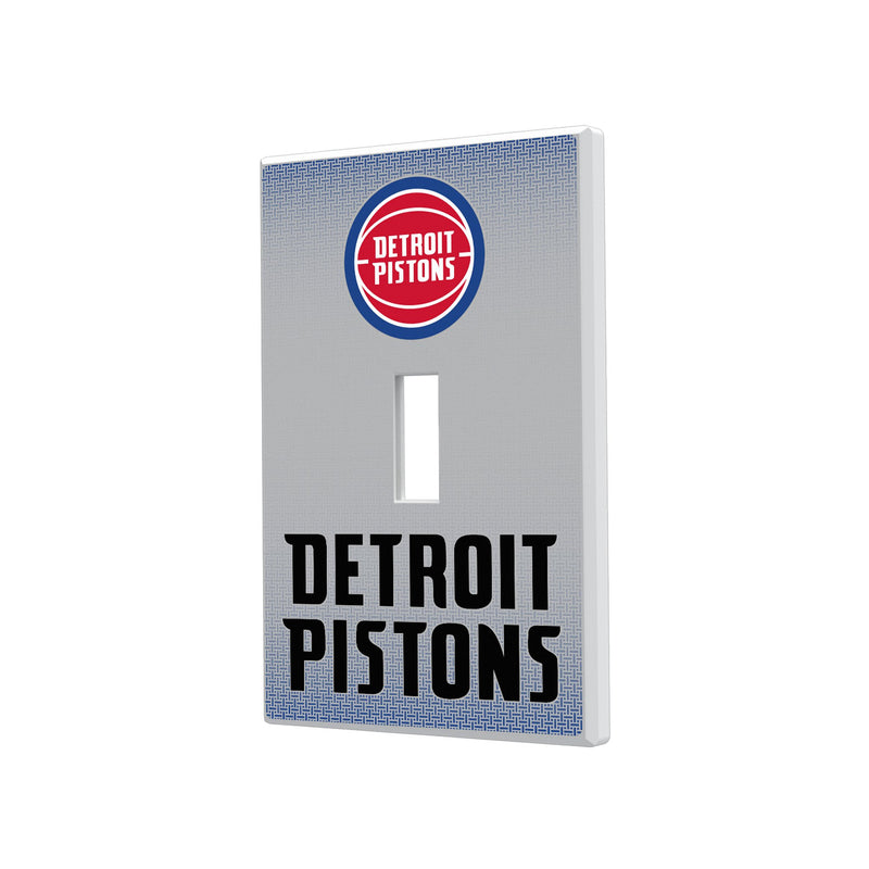 Detroit Pistons Linen Hidden-Screw Light Switch Plate