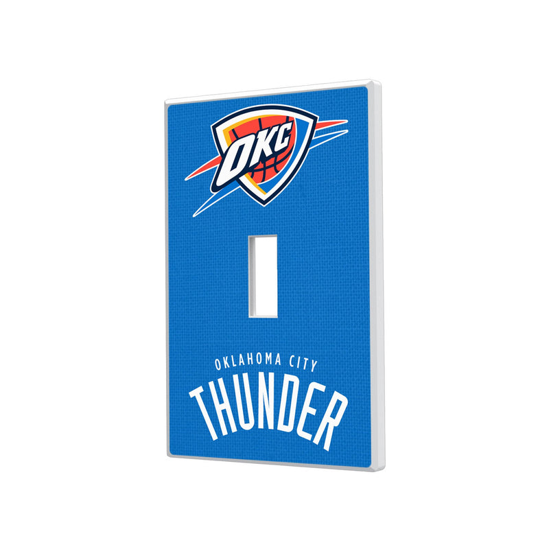 Oklahoma City Thunder Solid Hidden-Screw Light Switch Plate