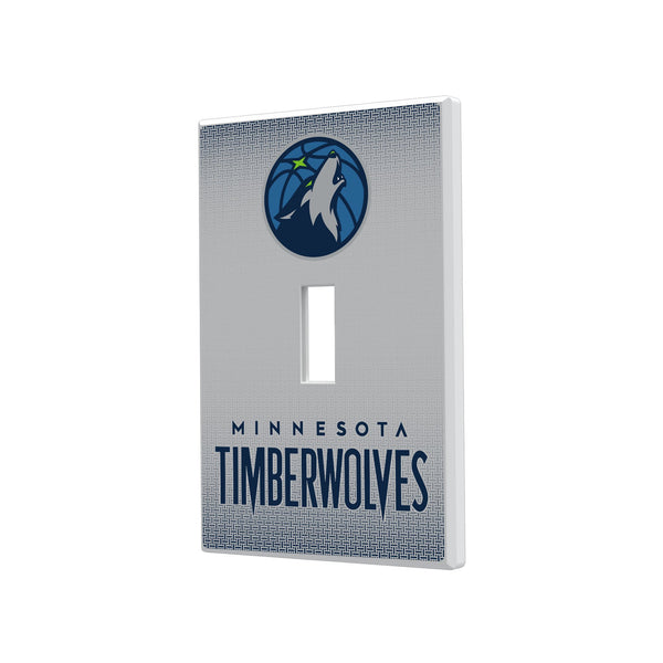 Minnesota Timberwolves Linen Hidden-Screw Light Switch Plate