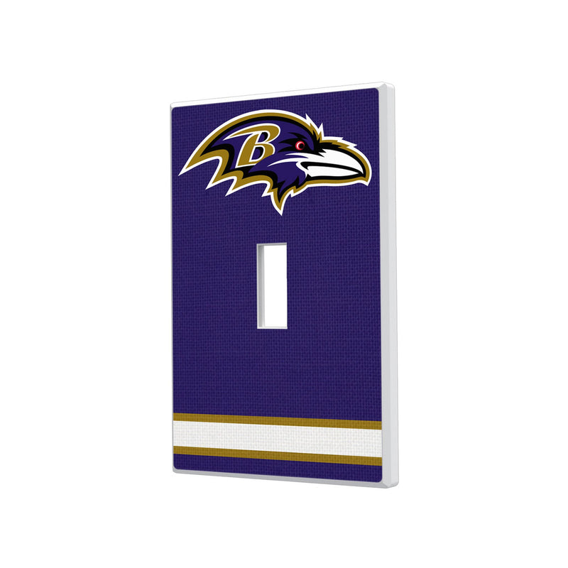 Baltimore Ravens Stripe Hidden-Screw Light Switch Plate