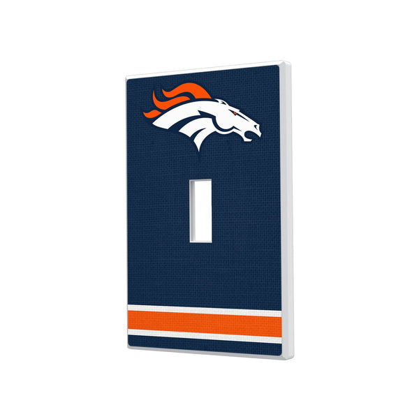 Denver Broncos Stripe Hidden-Screw Light Switch Plate