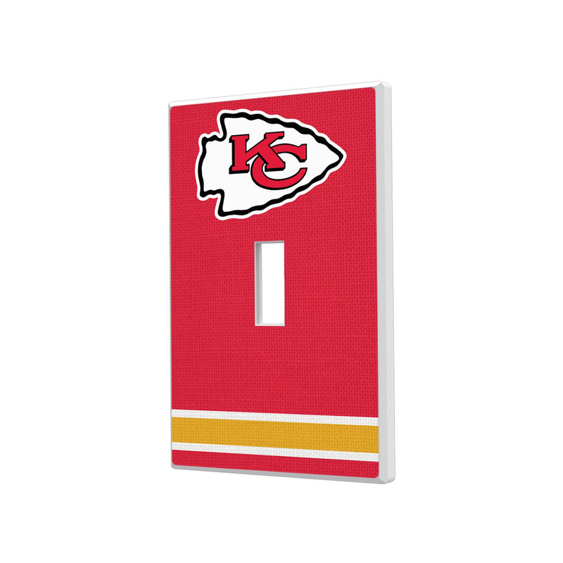 Kansas City Chiefs Stripe Hidden-Screw Light Switch Plate