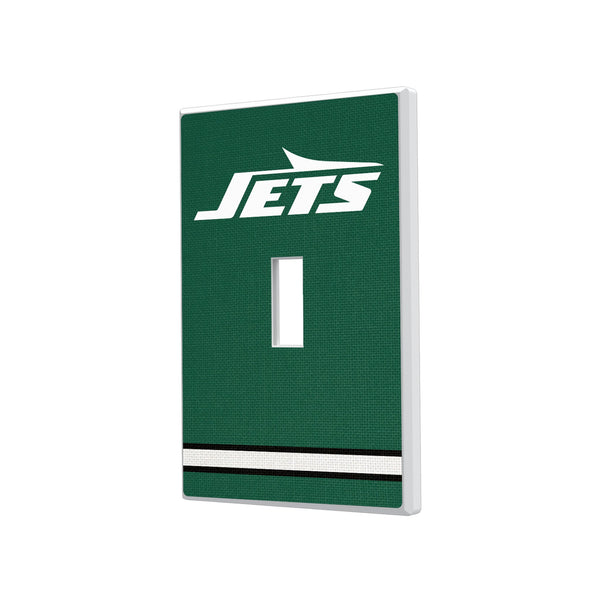 New York Jets Stripe Hidden-Screw Light Switch Plate