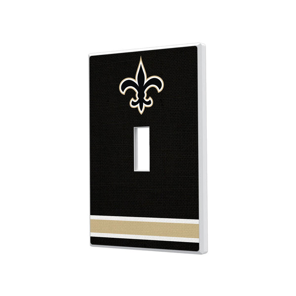 New Orleans Saints Stripe Hidden-Screw Light Switch Plate