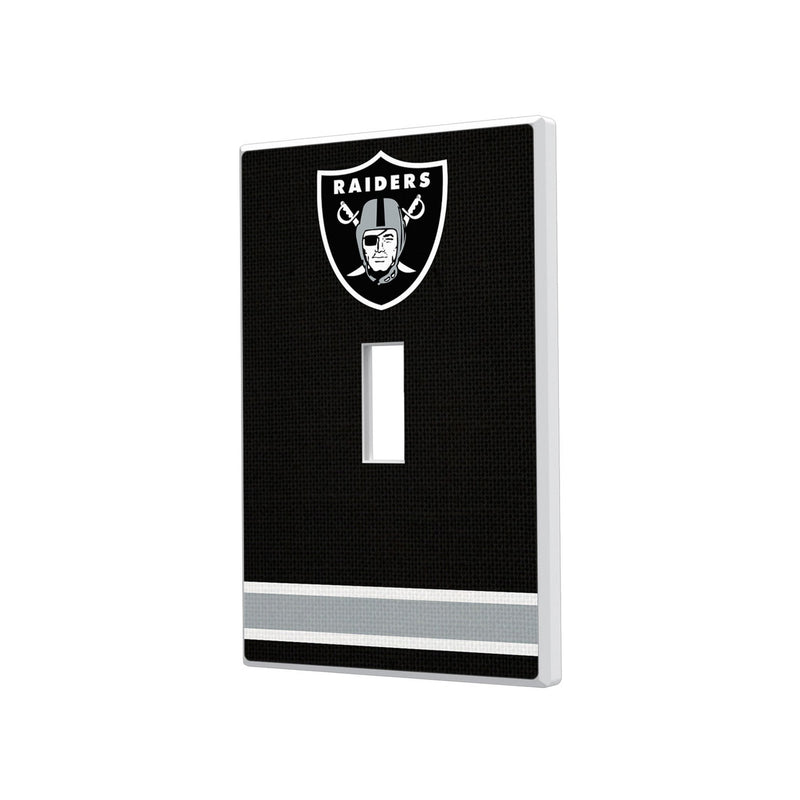 Las Vegas Raiders Stripe Hidden-Screw Light Switch Plate