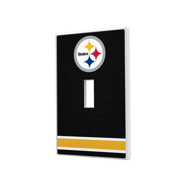 Pittsburgh Steelers Stripe Hidden-Screw Light Switch Plate