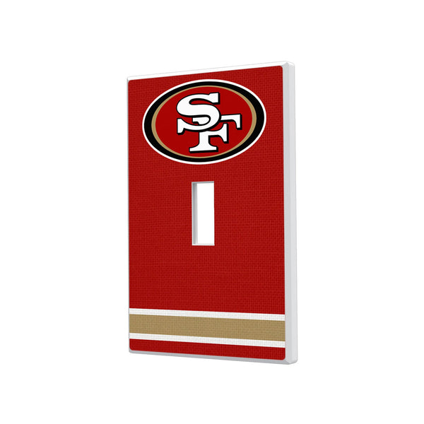 San Francisco 49ers Stripe Hidden-Screw Light Switch Plate