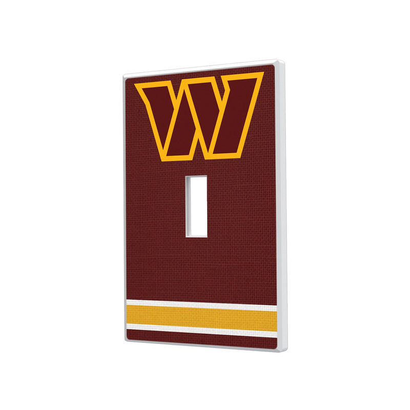 Washington Commanders Stripe Hidden-Screw Light Switch Plate