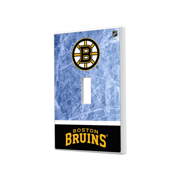 Boston Bruins Ice Wordmark Hidden-Screw Light Switch Plate