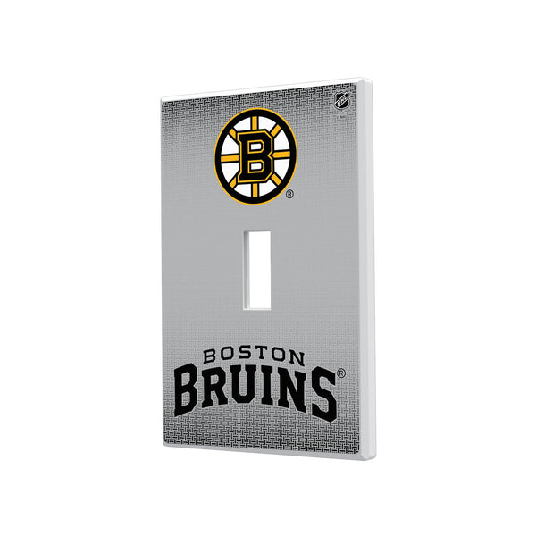 Boston Bruins Linen Hidden-Screw Light Switch Plate