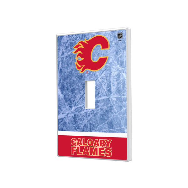 Calgary Flames Ice Wordmark Hidden-Screw Light Switch Plate