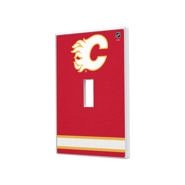 Calgary Flames Stripe Hidden-Screw Light Switch Plate