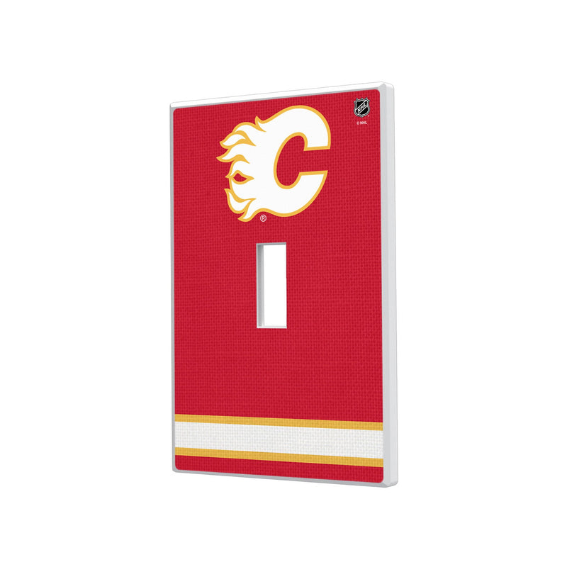 Calgary Flames Stripe Hidden-Screw Light Switch Plate