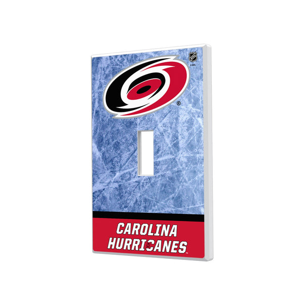 Carolina Hurricanes Ice Wordmark Hidden-Screw Light Switch Plate